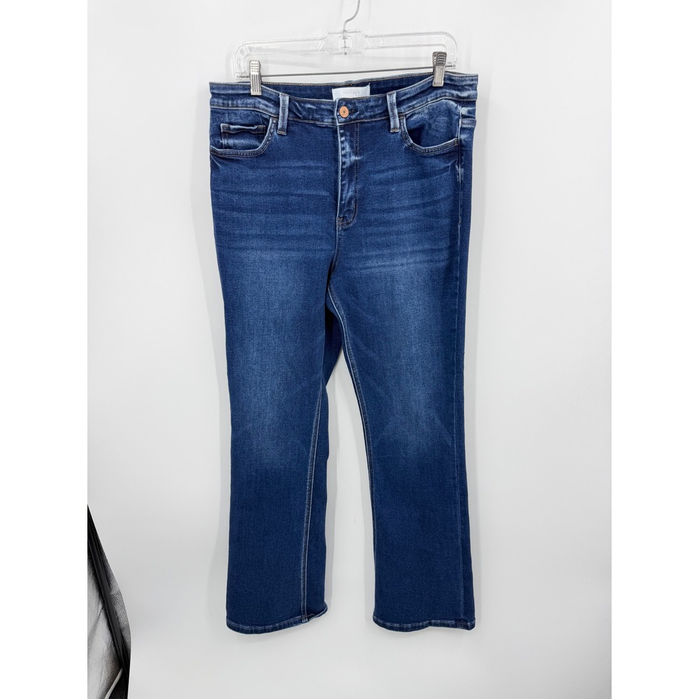 Vervet T5351 little sunshine flare Leg Jeans Womens 32 Dark Wash High Rise